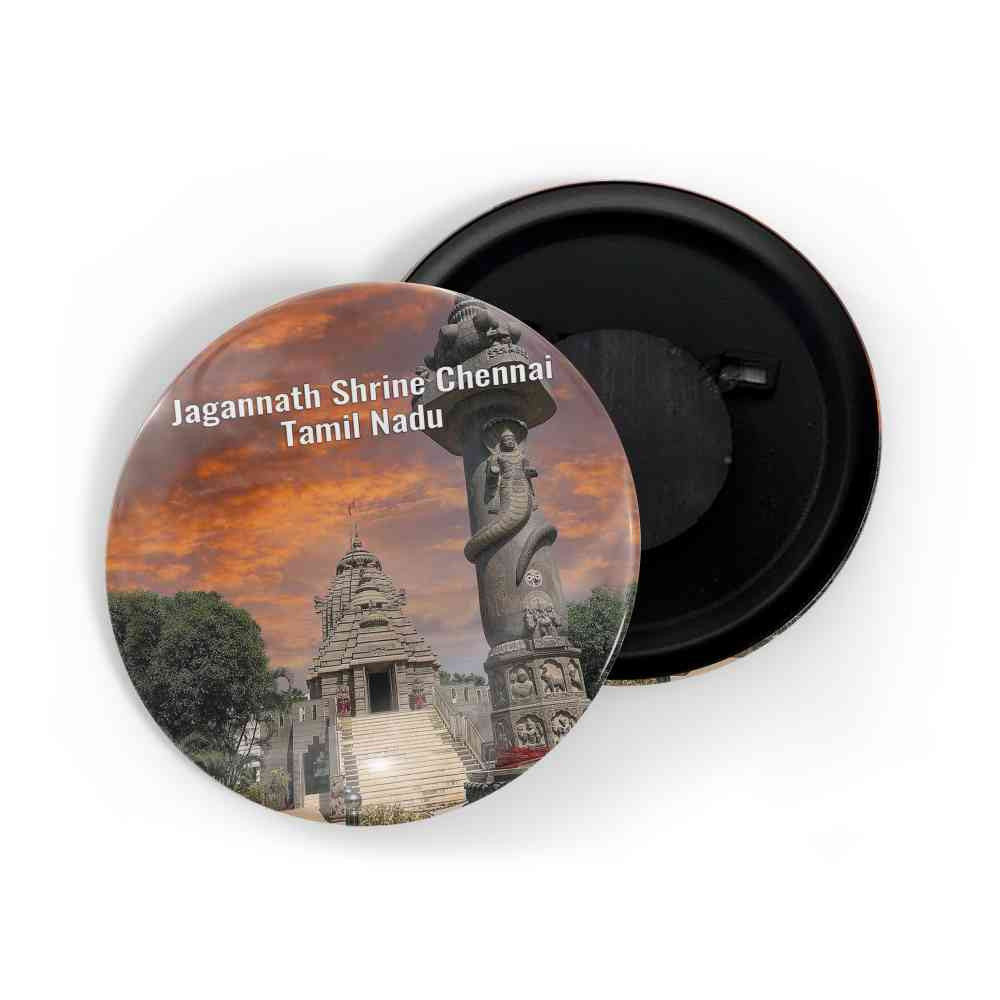 dhcrafts Fridge Magnet Multicolor Jagannath Shrine Chennai Tamil nadu Tourist Place Glossy Finish Design Pack of 1 (58mm)